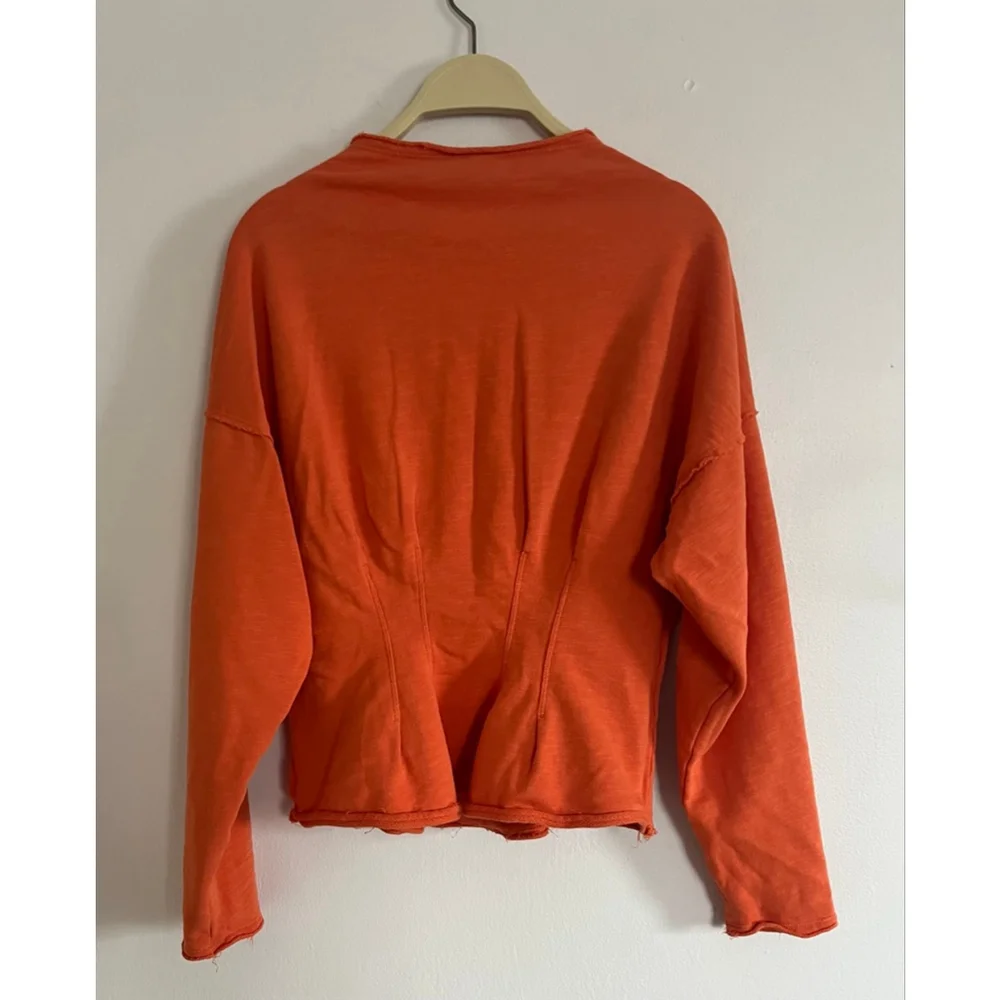 Anthropologie Pilcro gathered raw hem sweater size S